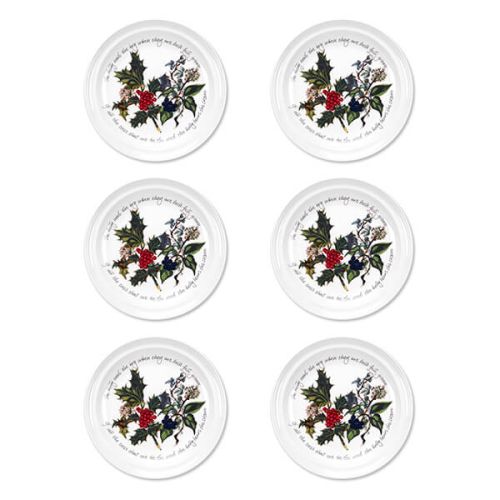 Portmeirion The Holly & The Ivy Set of 6 20cm Plates