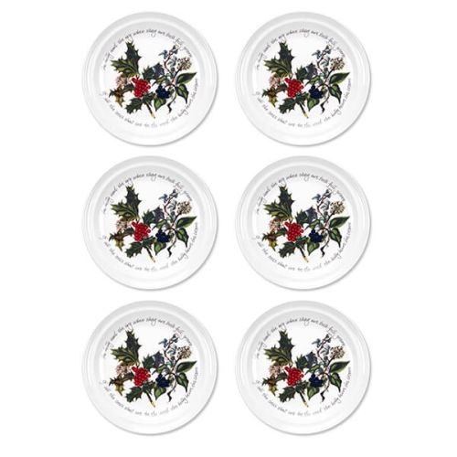 Portmeirion The Holly & The Ivy Set of 6 Side Plates