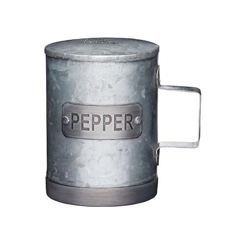 Industrial Kitchen Galvanised Steel Pepper Shaker