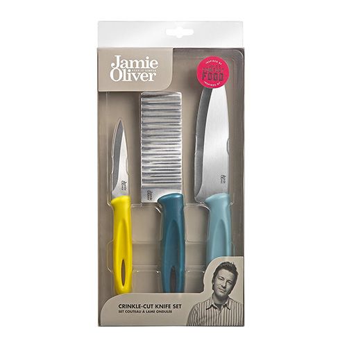 Jamie Oliver Crinkle Cut 3 Piece Knife Set