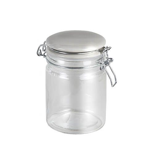 Jamie Oliver Small Pop Top Storage Jar, White Lid
