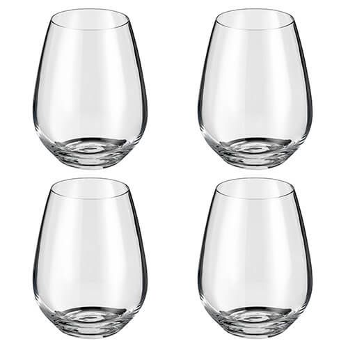 Judge Crystalline Set of 4 Stemless Wine Glasses 400ml