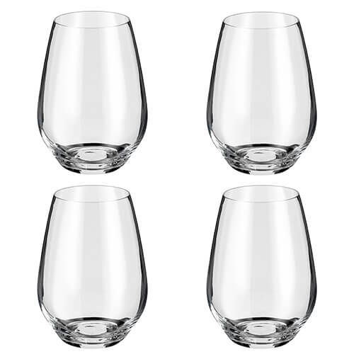 Judge Crystalline Set of 4 Stemless Wine Glasses 540ml