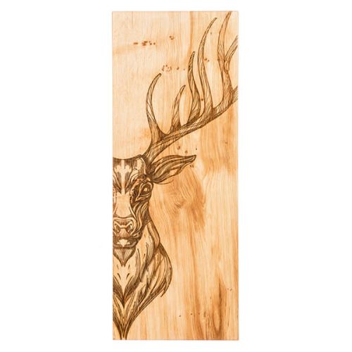 The Just Slate Company Stag Large Oak Serving Board