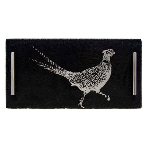 The Just Slate Company Large Pheasant Slate Serving Tray Gift Boxed