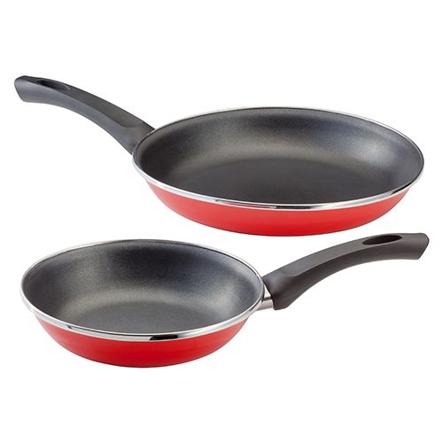 Judge Induction Red 2 Piece Frying Pan Set