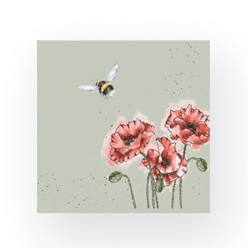 Wrendale Designs Pack of 20 Lunch Size 'Flight of the Bumble Bee' Bee Napkins