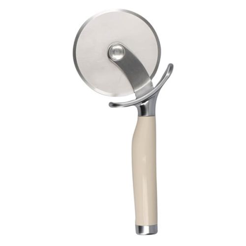 KitchenAid Stainless Steel Pizza Cutter and Slicer Almond Cream