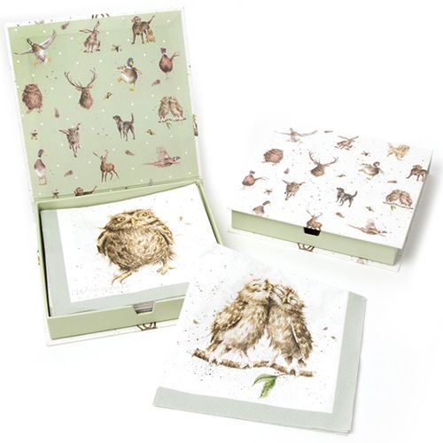 Wrendale Designs What A Hoot Pack Of 20 Napkins Boxed