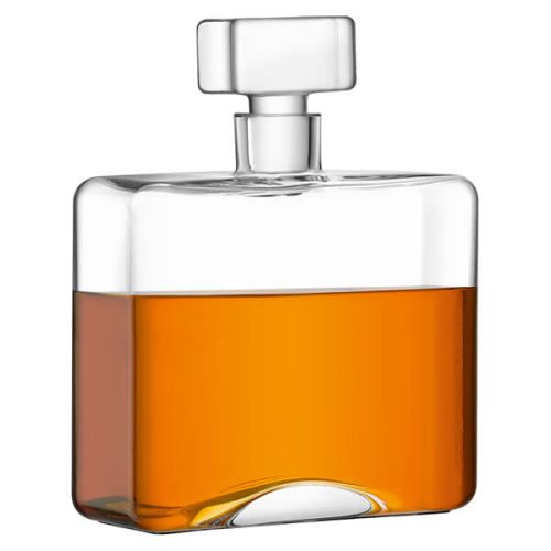 LSA Cask Whisky Rectangle Decanter 1L Clear