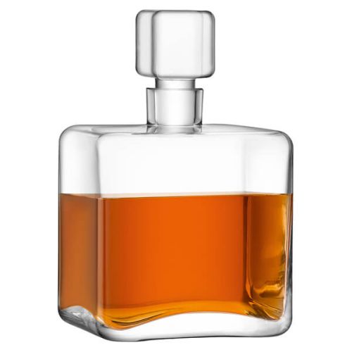 LSA Cask Whisky Square Decanter 1L Clear