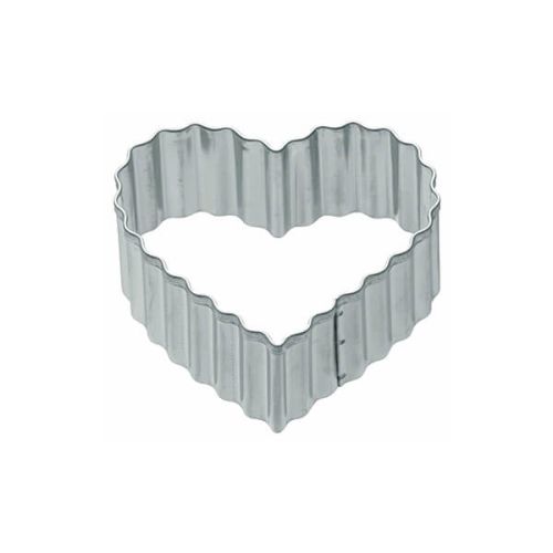 KitchenCraft 5cm Fluted Heart Shaped Metal Cookie Cutter 