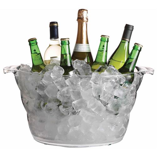 BarCraft Mix It Acrylic Large Oval Drinks Pail / Cooler