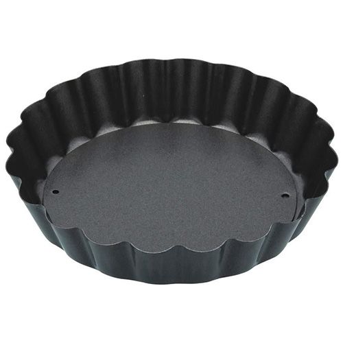 KitchenCraft Non-Stick Round Fluted Tart Pan (Loose Base)