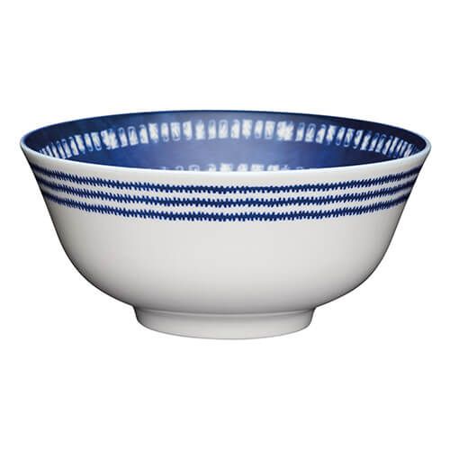KitchenCraft Glazed Stoneware Bowl Blue Tile