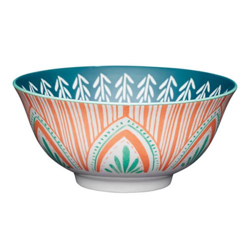 KitchenCraft Colourful Folk Pattern 15.7cm Ceramic Bowl