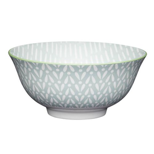 KitchenCraft Light Grey Pattern 15.7cm Ceramic Bowl