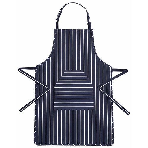 KitchenCraft Blue Butcher's Striped Apron 90 x 60cm