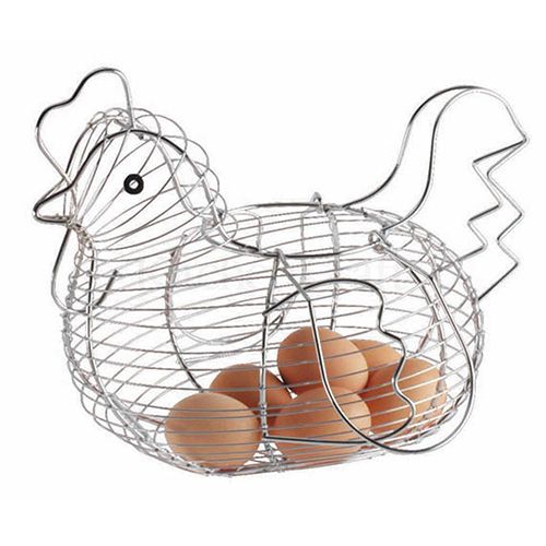 KitchenCraft Chrome Plated Wire Large Chicken Basket, 30 x 25cm