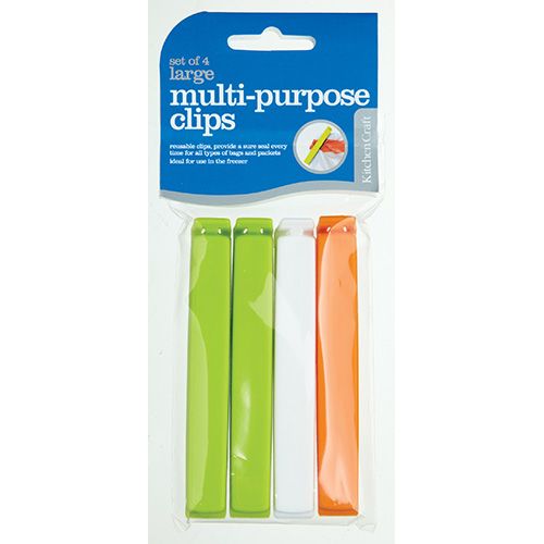 KitchenCraft Set of Four Large Bag Clips