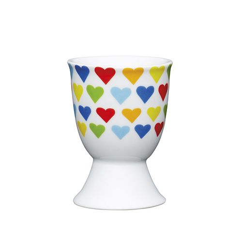 KitchenCraft Bright Hearts Porcelain Egg Cup