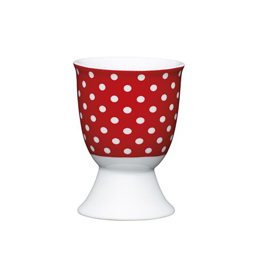 KitchenCraft Red Polka Dot Porcelain Egg Cup