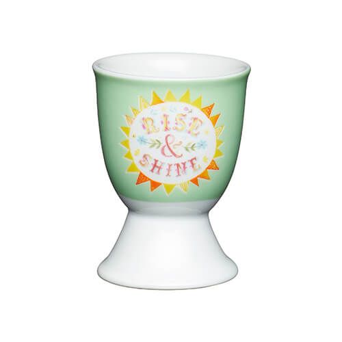 KitchenCraft Rise And Shine Porcelain Egg Cup