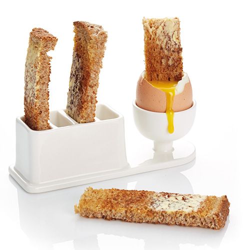 KitchenCraft White Porcelain Egg & Soldiers Rack