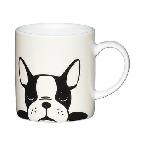 KitchenCraft French Bulldog Porcelain Espresso Mug