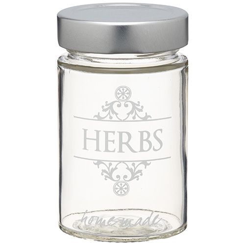 Home Made Glass Herb Jar