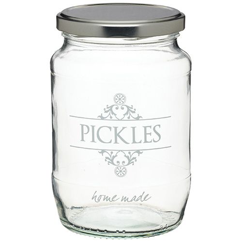 Home Made Traditional Glass Pickles Jar