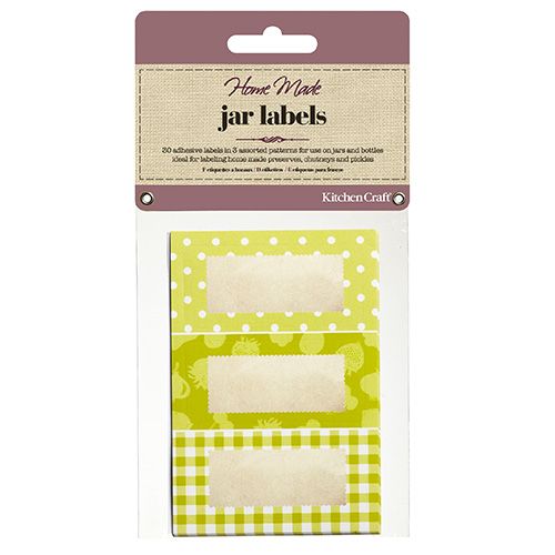 Home Made Pack Of Thirty Self-Adhesive Jam Jar Labels - Garden Green