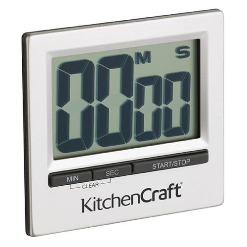 KitchenCraft Large Easy Read Chromed Timer