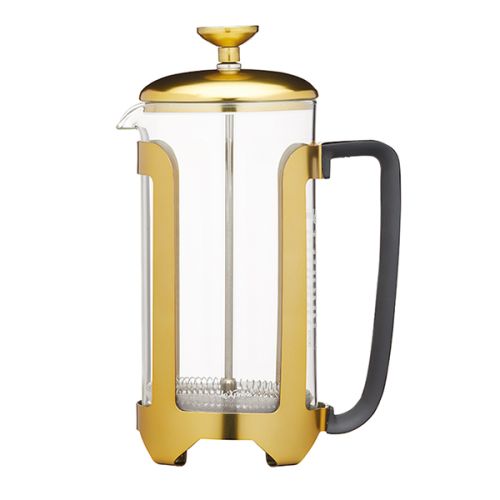 Le Xpress Brass Finish 8 Cup Cafetiere