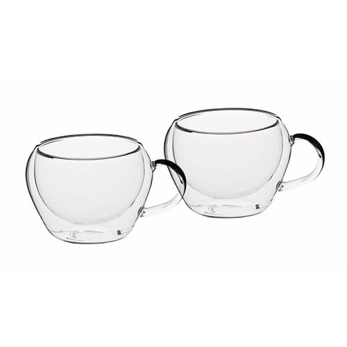 Le Xpress Double Walled Set of 2 Glass Espresso Cups