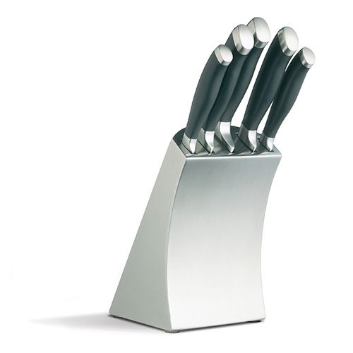 Master Class Trojan Five Piece Knife Set and Stainless Steel Block