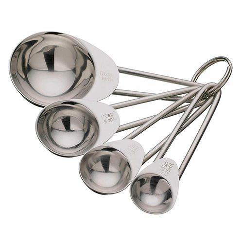 KitchenCraft Stainless Steel Four Piece Measuring Spoon Set