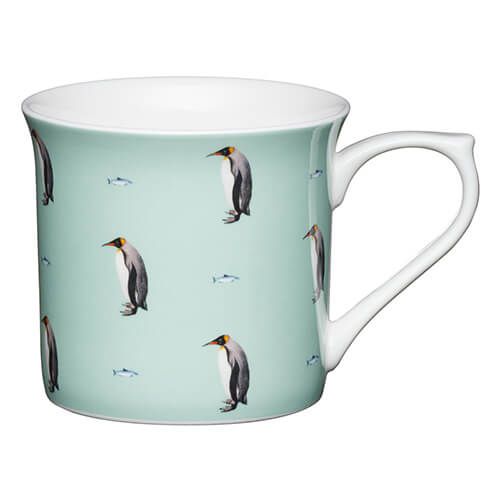 KitchenCraft China 300ml Fluted Mug, Penguin
