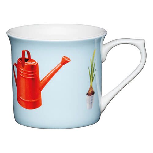 KitchenCraft China 300ml Fluted Mug, Watering Can