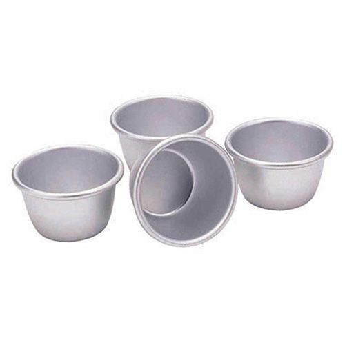 KitchenCraft Anodised Mini Pudding Moulds 7.5cm, Set of Four