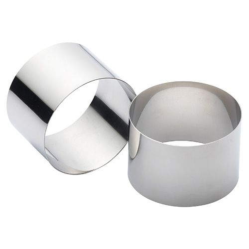 KitchenCraft Set of Two Stainless Steel Extra Deep Cooking Rings