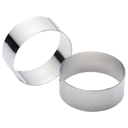KitchenCraft Set of Two Stainless Steel Large Cooking Rings