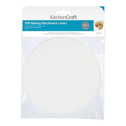 KitchenCraft Round 18cm Siliconised Baking Papers