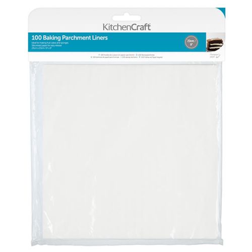 KitchenCraft Square 23cm Siliconised Baking Papers