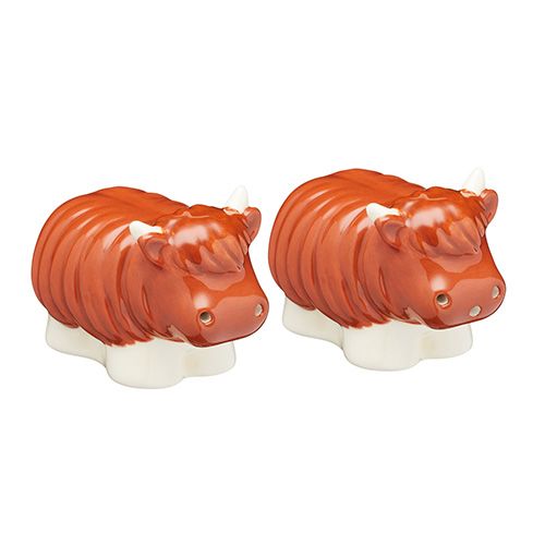 KitchenCraft Highland Cow Salt and Pepper Shakers