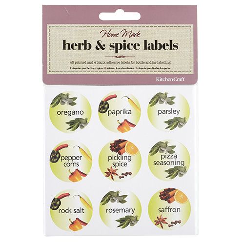 Home Made Pack of Forty-Five Self Adhesive Spice Labels