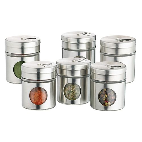 Home Made Set of Six Spice Jars
