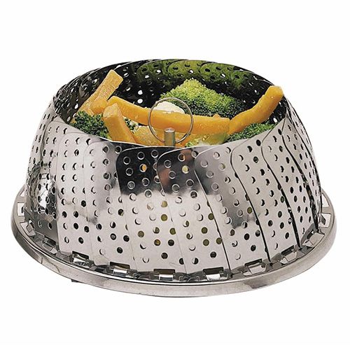 KitchenCraft Stainless Steel Collapsible Steaming Basket 28cm