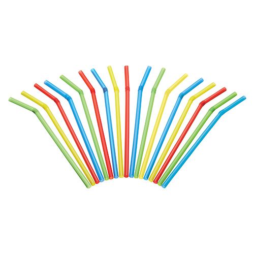 KitchenCraft Pack of 125 Plastic Drinks Straws