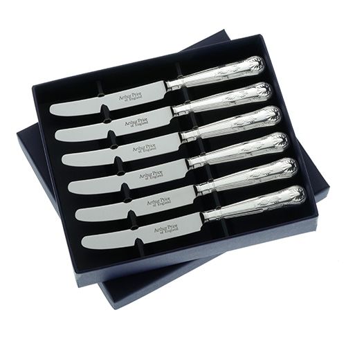 Arthur Price of England Sovereign Stainless Steel Set Of Six Tea Knives Kings